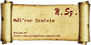 Móroc Szalvia névjegykártya